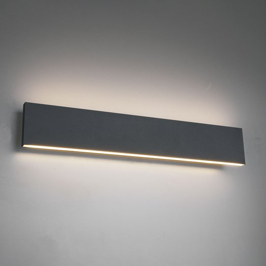 Concha-LED-seinävalaisin, 47 cm, antrasiitti