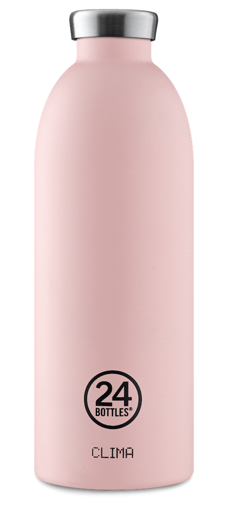24 Bottles - Clima Bottle 0,85 L - Stone Finish - Dusty Pink (24B446)