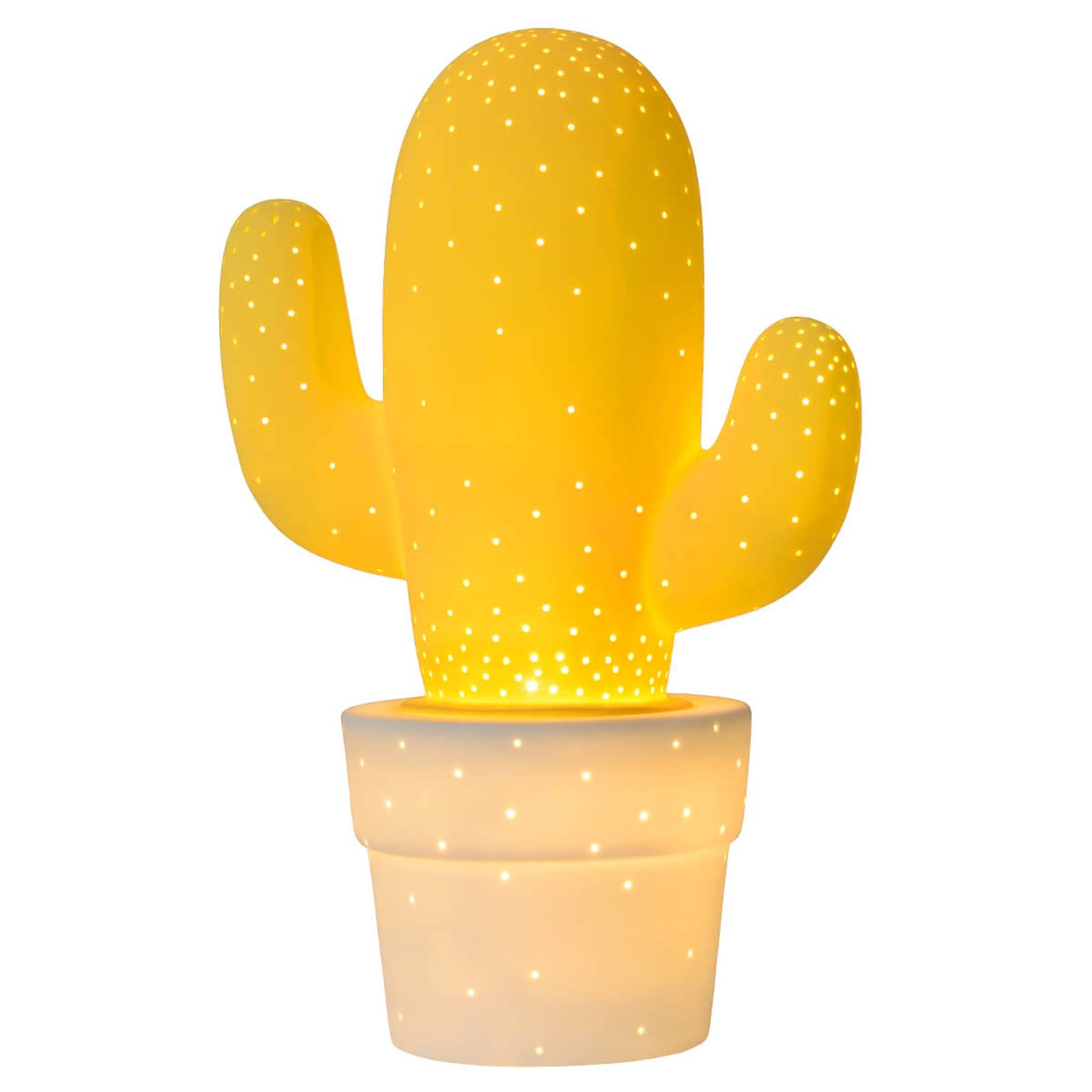 Keraaminen, keltainen Cactus-pöytävalaisin