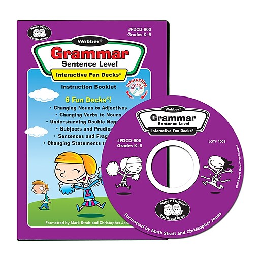 Super Duper Webber Grammar Sentence Level Interactive Fun Decks CD-ROM