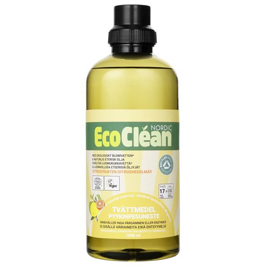 EcoClean Nordic Naturligt Tvättmedel Citrus, 1 L
