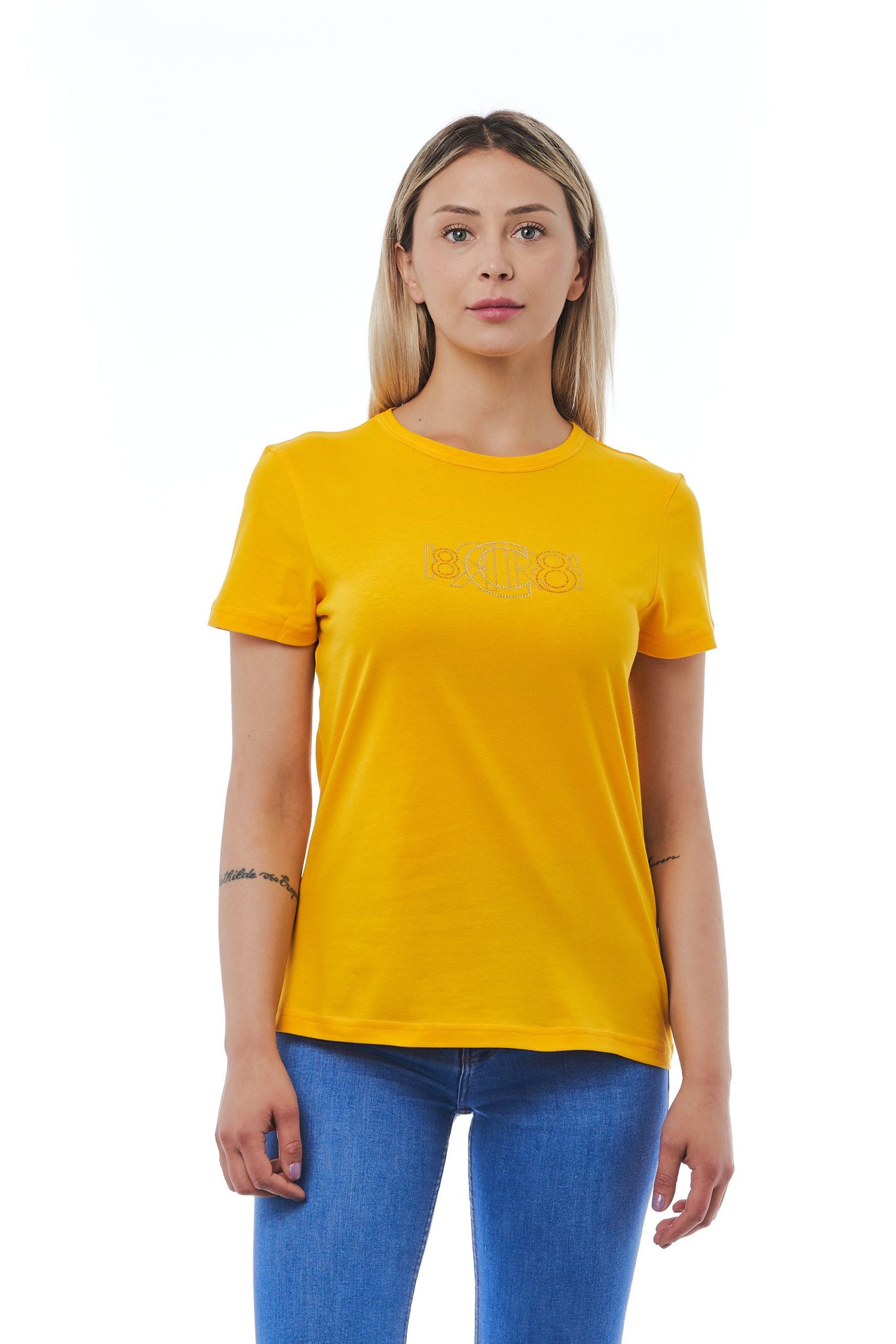 Cerruti 1881 Women's Giallo T-Shirt Yellow CE1410178 - M