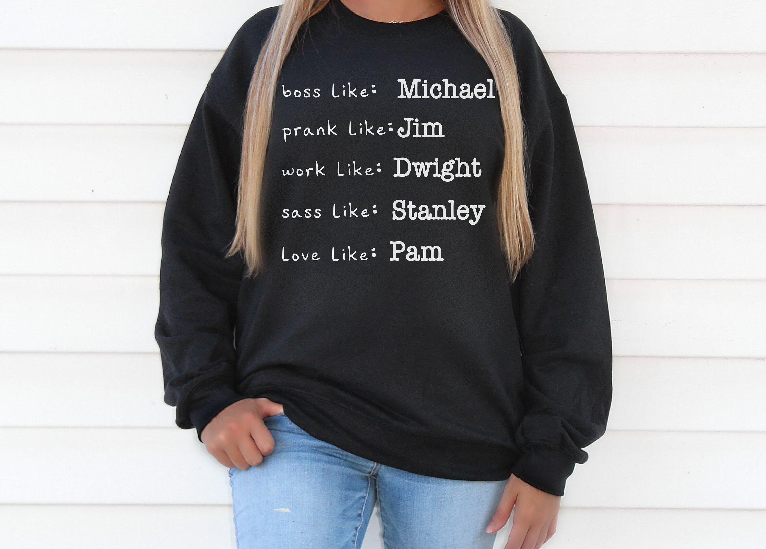 Office Sweatshirt Boss Like Michael Prank Jim Work Dwight Sweater Funny Trending Womens Gift Fan For Best Friend