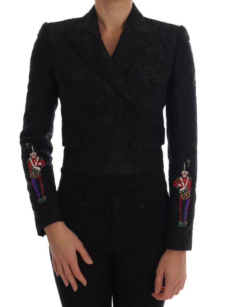 Dolce & Gabbana Women's Brocade Blazer Black JKT1117-3 - IT38|XS