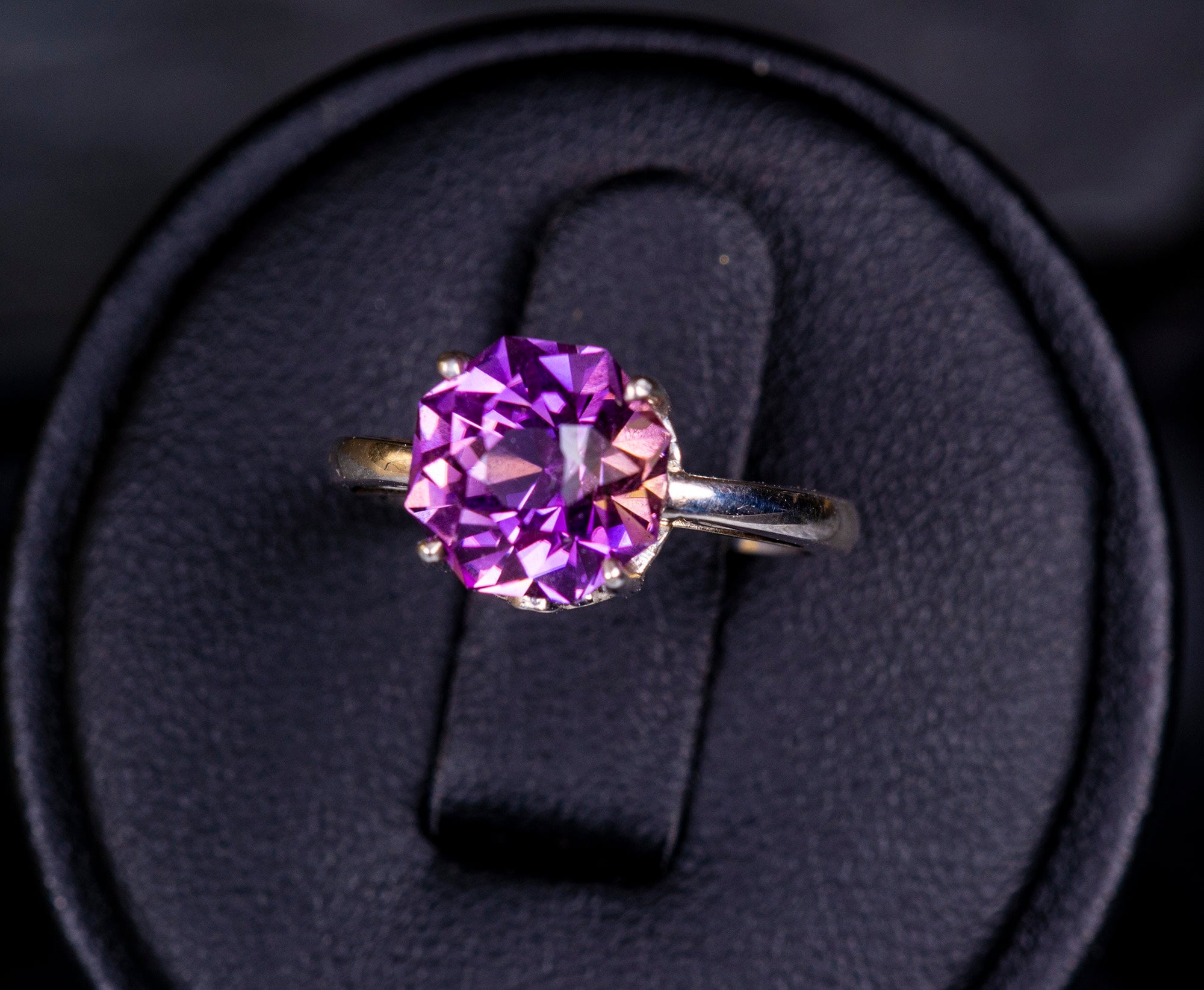 Blended Ametrine Rose Petal Alternate Engagement, Feminine Statement Jewelry, Anniversary Gift For Wife, Ring, Birthstone Ring
