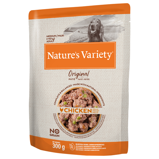 Köp Nature's Variety Original Paté No Grain Medium/Maxi Adult 16 x 300 g -  Kyckling