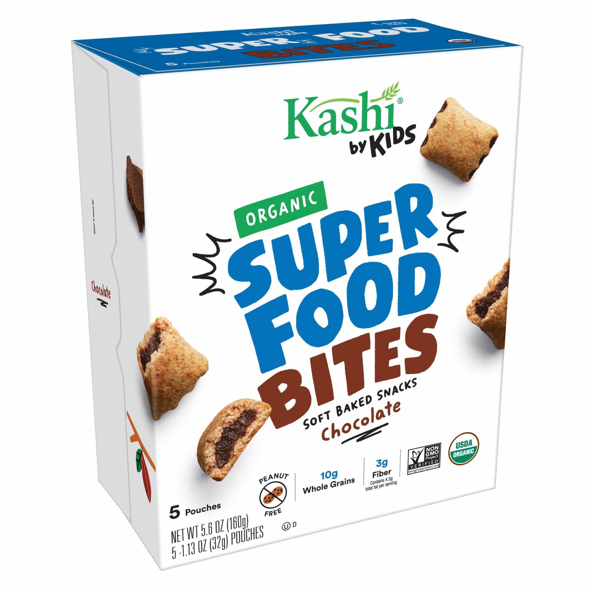 Kashi by Kids Super Food Soft Baked Bites, Chocolate - 5 ct