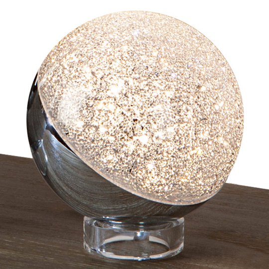 Sphere-LED-pöytälamppu, kromia, Ø 12 cm