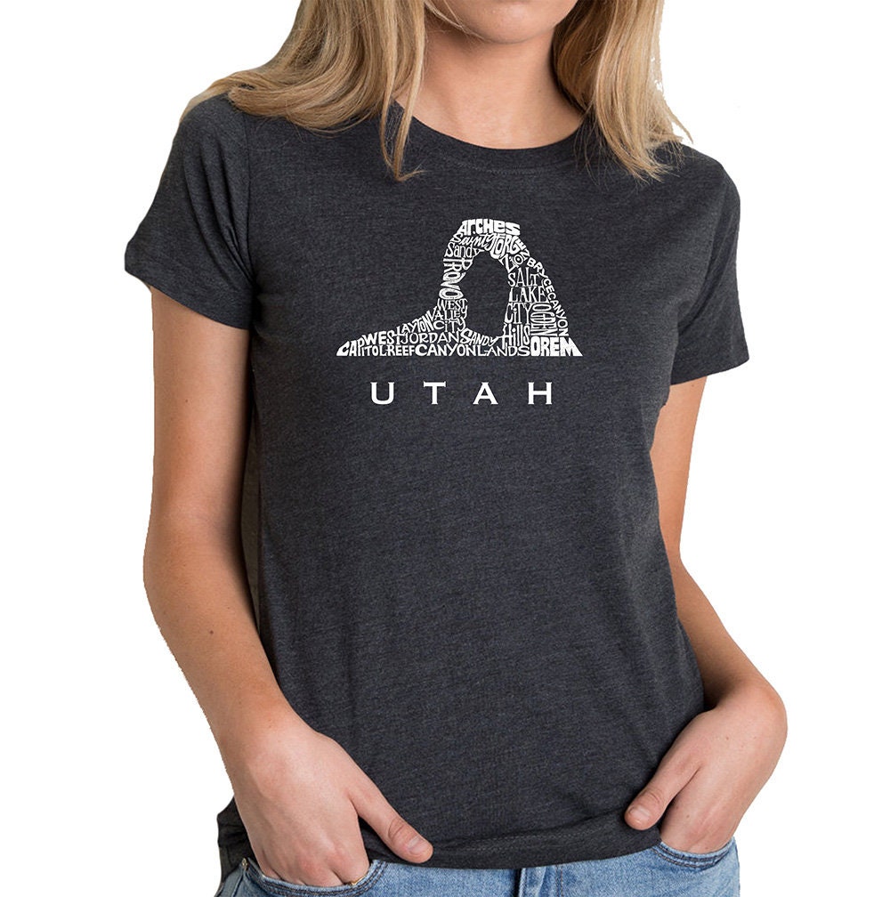 Women's Premium Blend Word Art T-Shirt - Utah