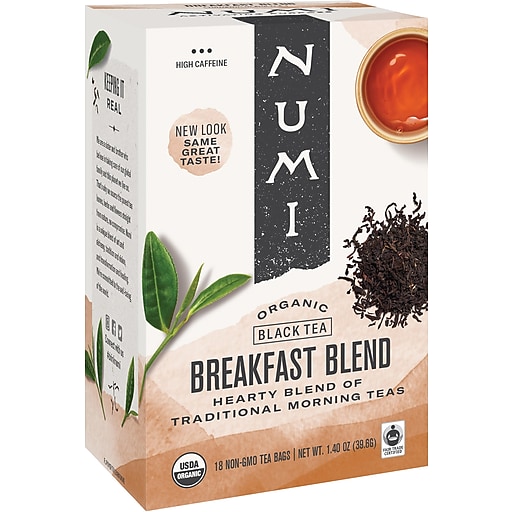 Numi Breakfast Blend Black Tea Bags, 18/Box (878236)