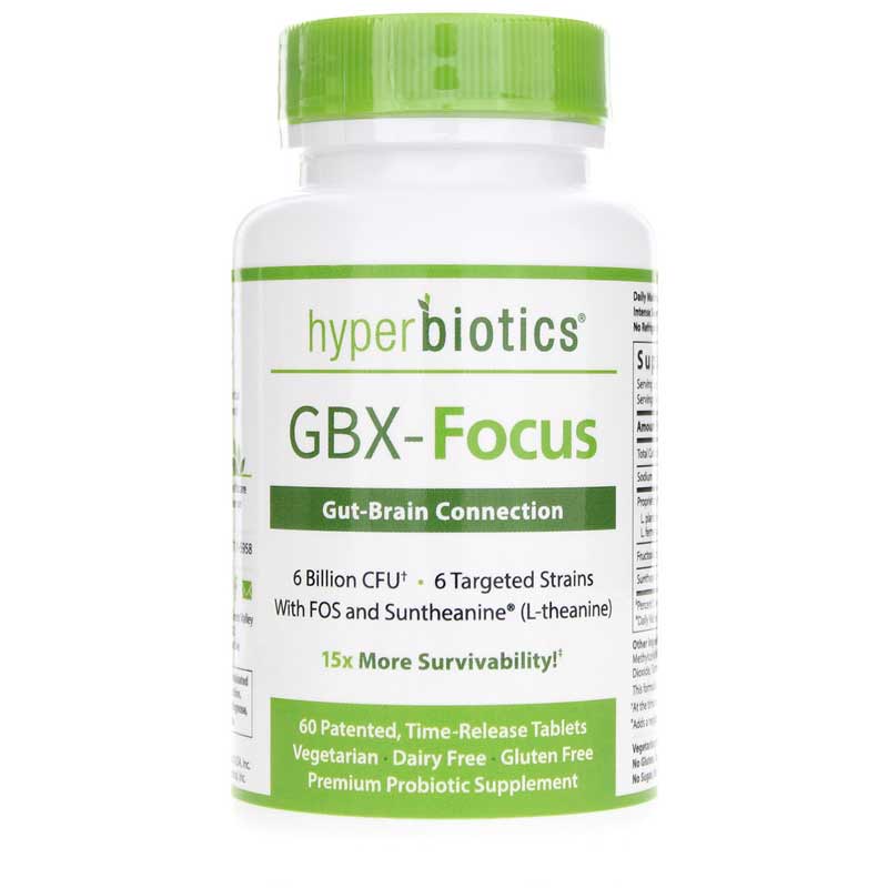 Hyperbiotics GBX-Focus Gut-Brain Connection Probiotic 60 Tablets