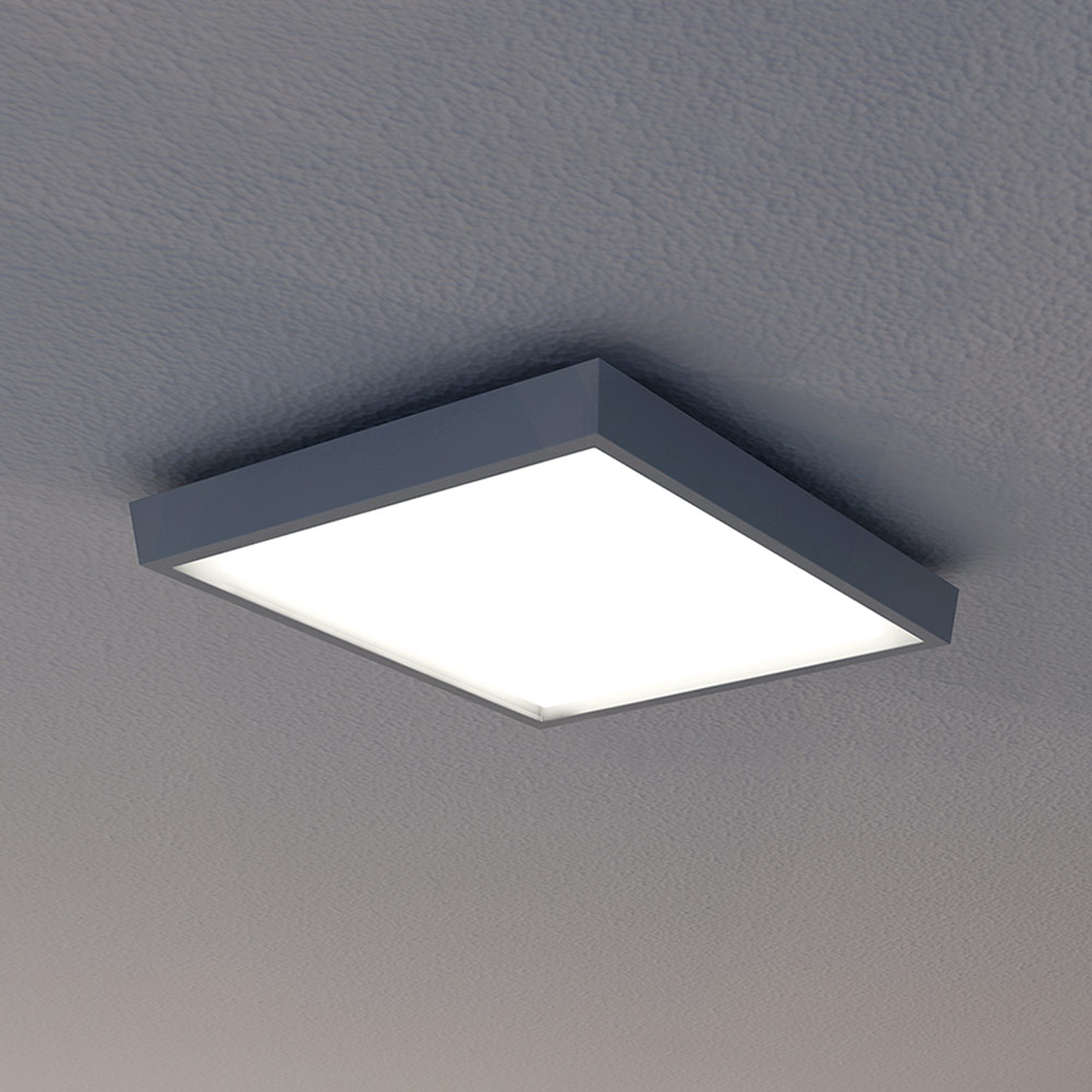 LED-ulkokattovalaisin IP54, antrasiitti, 27x27 cm