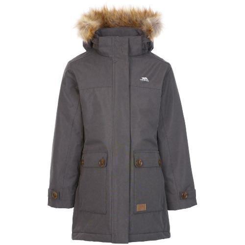 Trespass Kid's Rhoda Fishtail Padded Jacket Various Colours Rhoda_Jkt - Dark Grey 9-10 Years