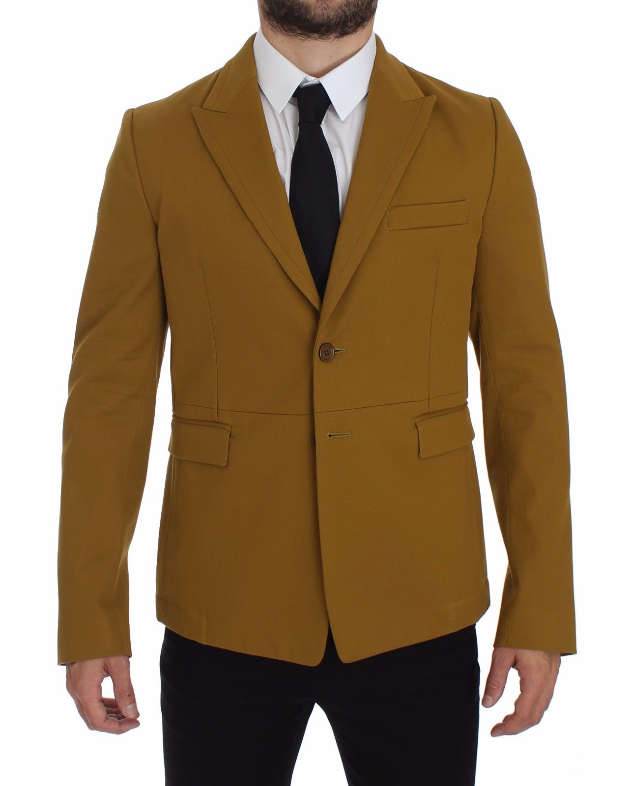 Dolce & Gabbana Men's Cotton Stretch Blazer Yellow GTT10103 - IT52 | XL