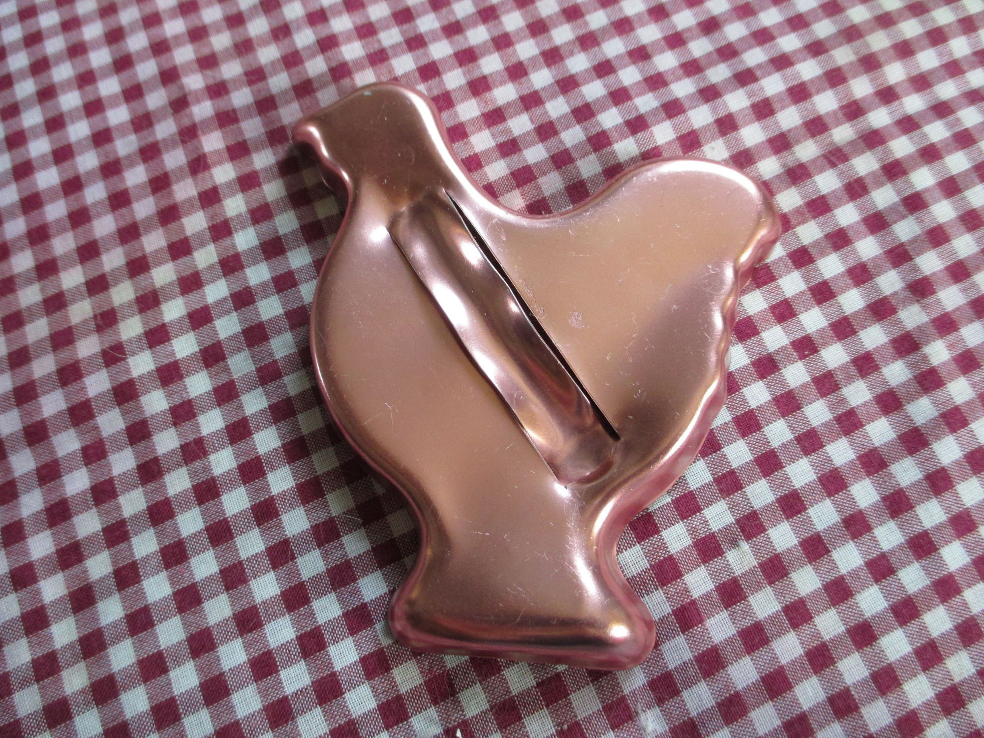 Vintage Tin - Copper Chicken Cookie Cutter One Of Hundreds From Cutter Estate Estate Find