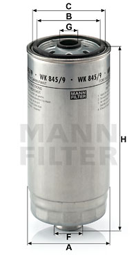 WK 845/7 MANN-FILTER Filtre à carburant Filtre vissé pour BMW E38