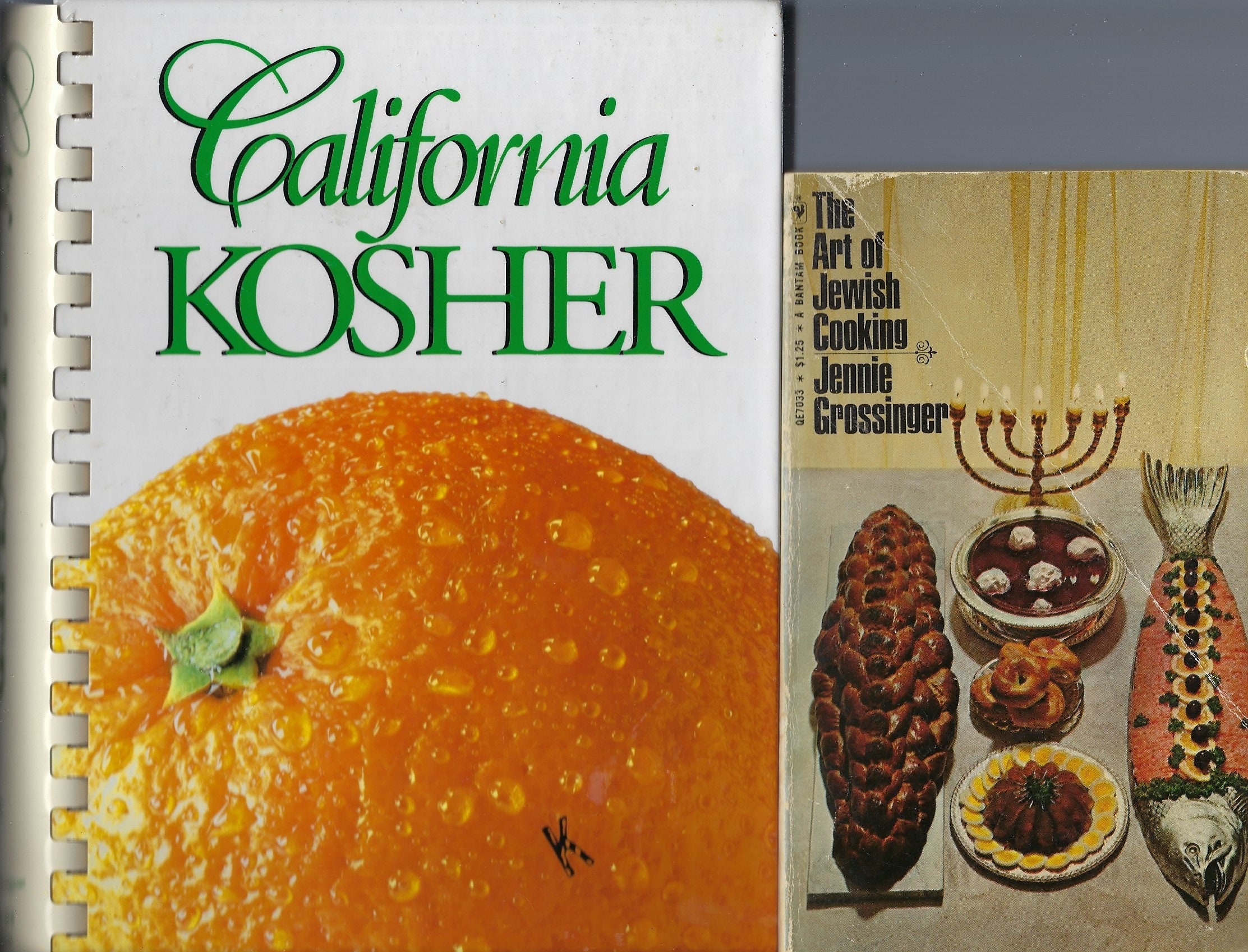 Lot Of 2 Ethnic Jewish Vintage Cookbooks North Hollywood California Kosher & The Art Cooking By Jennie Grossinger Tradional Rare