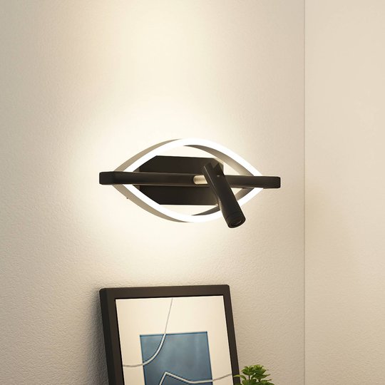 Lucande Matwei -LED-seinävalo, ovaali, nikkeliä