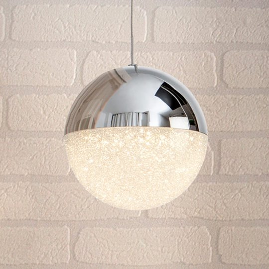 Sphere-LED-riippuvalaisin, kromi, 1-lamp., Ø 12 cm