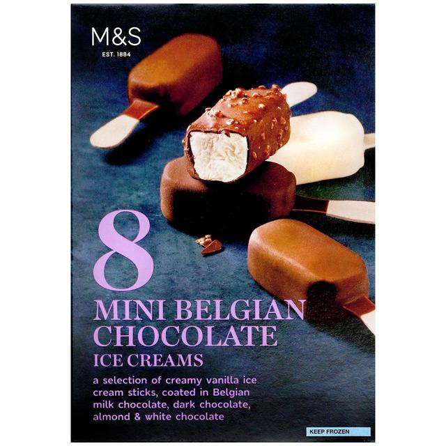 M&S 8 Mini Belgian Chocolate Ice Creams