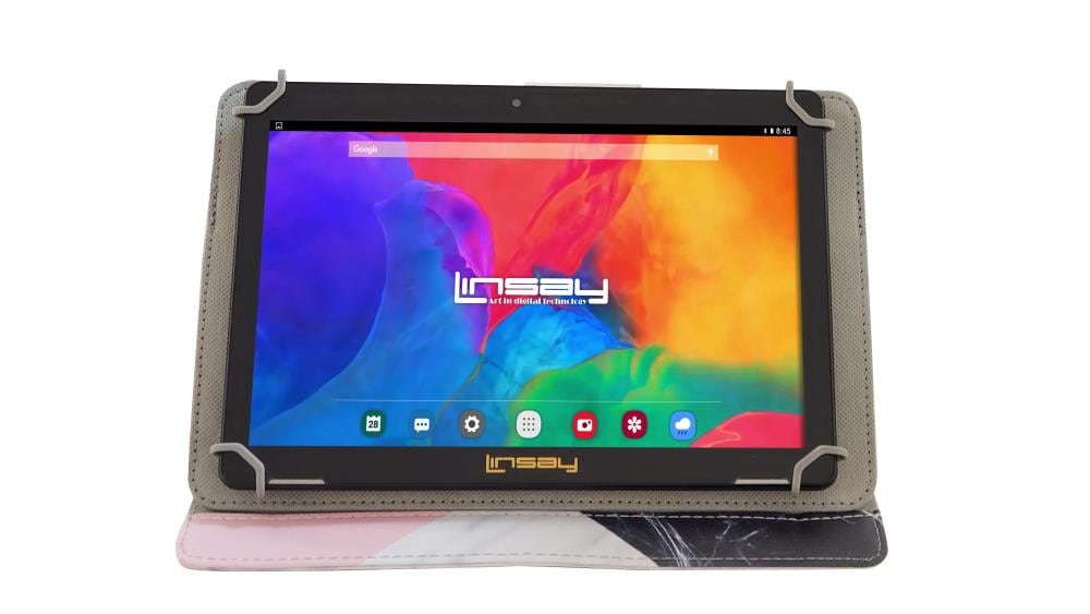 LINSAY 10.1-in Wi-fi Only Android 10 Tablet with Accessories with Case Included;; Type Cover Included | F10IPCMBW