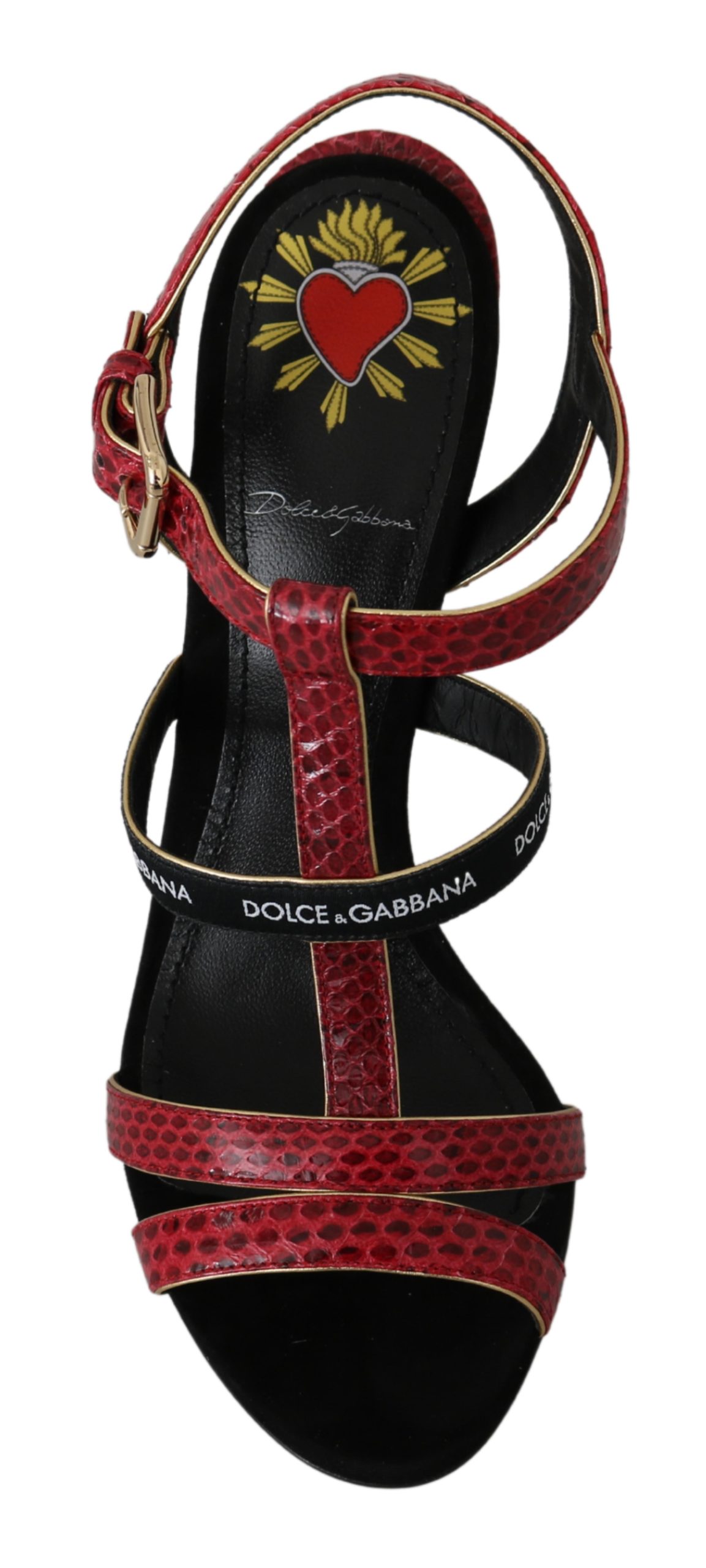 Dolce & Gabbana Women's Ayers Leather Sandals Red - EU35/US4.5