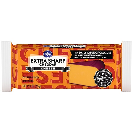 Kroger Extra Sharp Cheddar Cheese Bar - 8.0 oz