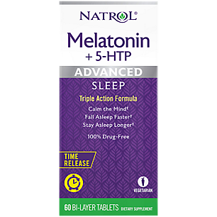 Advanced Sleep Melatonin + 5-HTP - Triple Action Formula (60 Tablets)