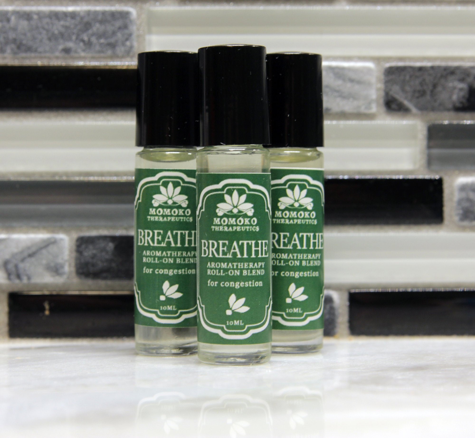 Breathe - Aromatherapy Roll-On Blend- All Natural, Vegan, Organic Perfume Oil To Help With Allergies & Congestion