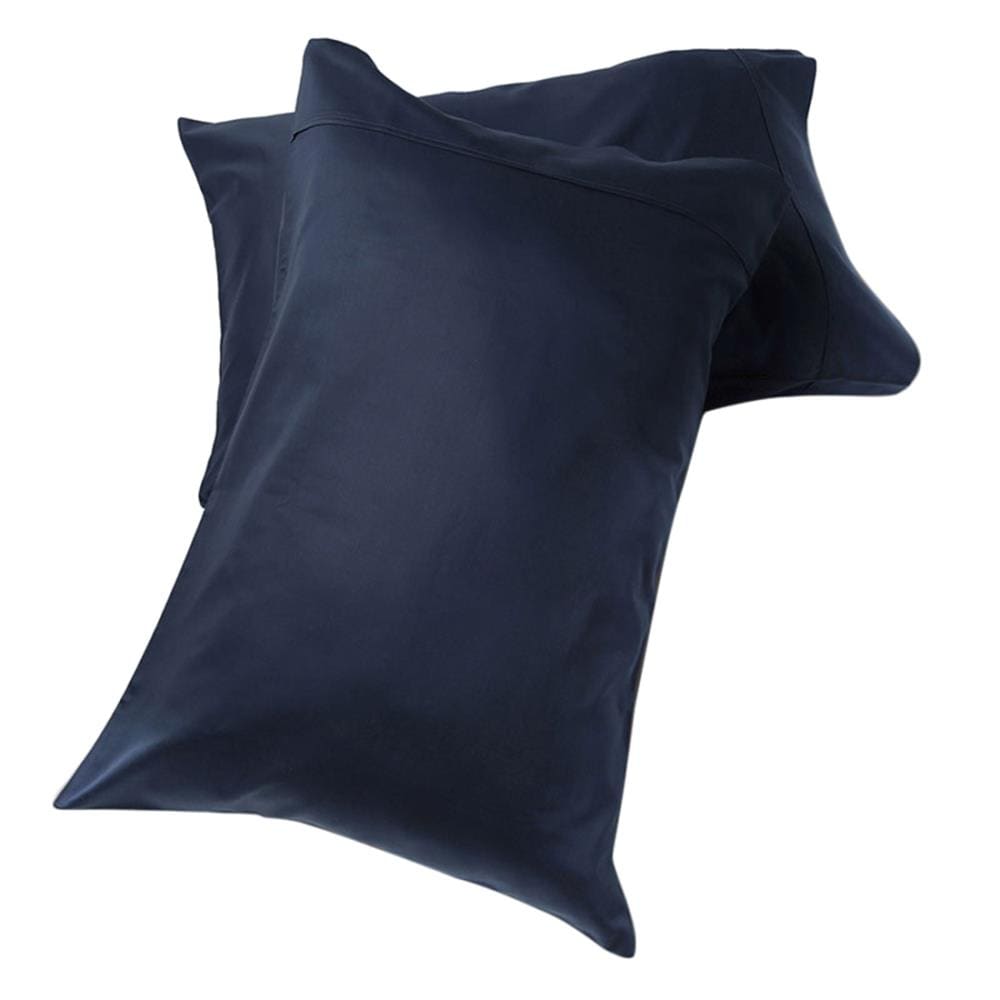 Fisher West New York 2-Pack fwny Navy Standard Cotton Polyester Blend Pillow Case in Blue | 810018901677