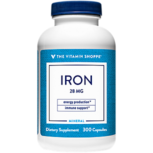 Iron - Well Absorbed Forms - Supports Immune Health & Energy Production - 28 MG (300 Capsules)