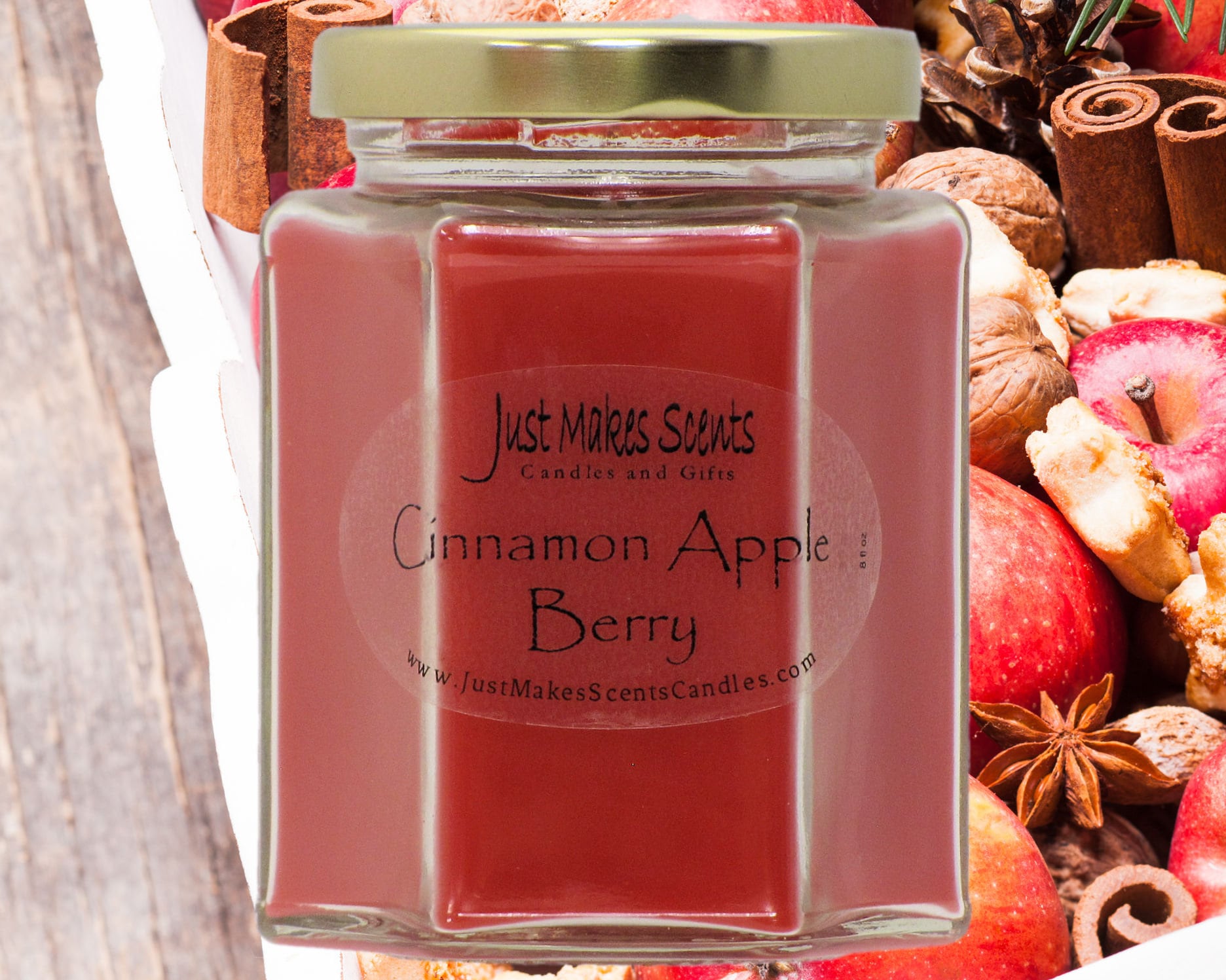 Cinnamon Apple Berry Blended Soy Candle - Homemade