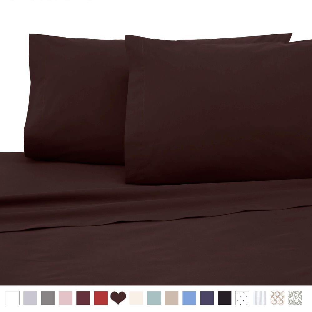 WestPoint Home Martex 225 Thread Count Sheet Twin Cotton Blend Bed Sheet in Brown | 028828991744