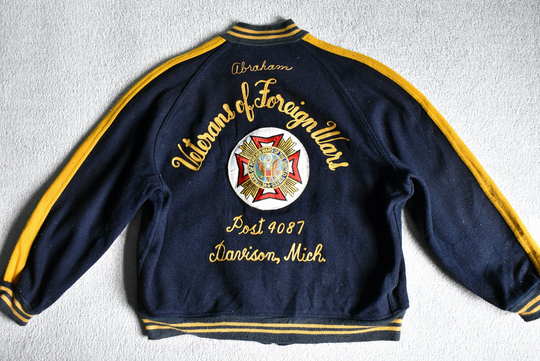 Buy Vtg 60S Veterans Of Foreign Wars V.f.w. Blue & Yellow Wool 