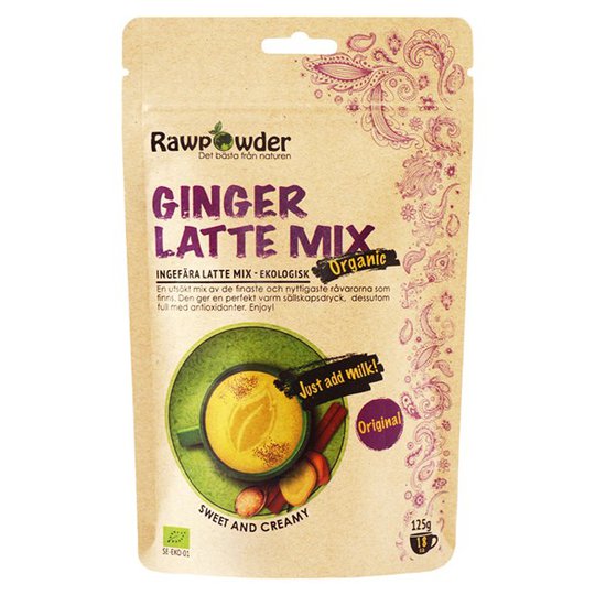 Rawpowder Ekologisk Lattemix Ingefära, 125 g