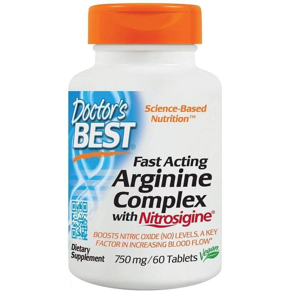Fast Acting Arginine Complex with Nitrosigine, 750mg - 60 tablets