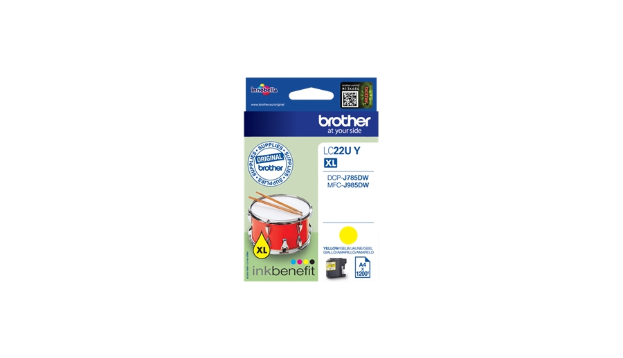 Brother LC-22UY Ink cartridge yellow, 1.2K pages