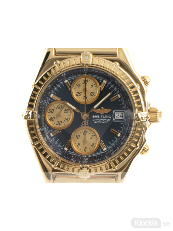 Begagnad Breitling Chronomat 39 18c Gold Chronograph K13050.1