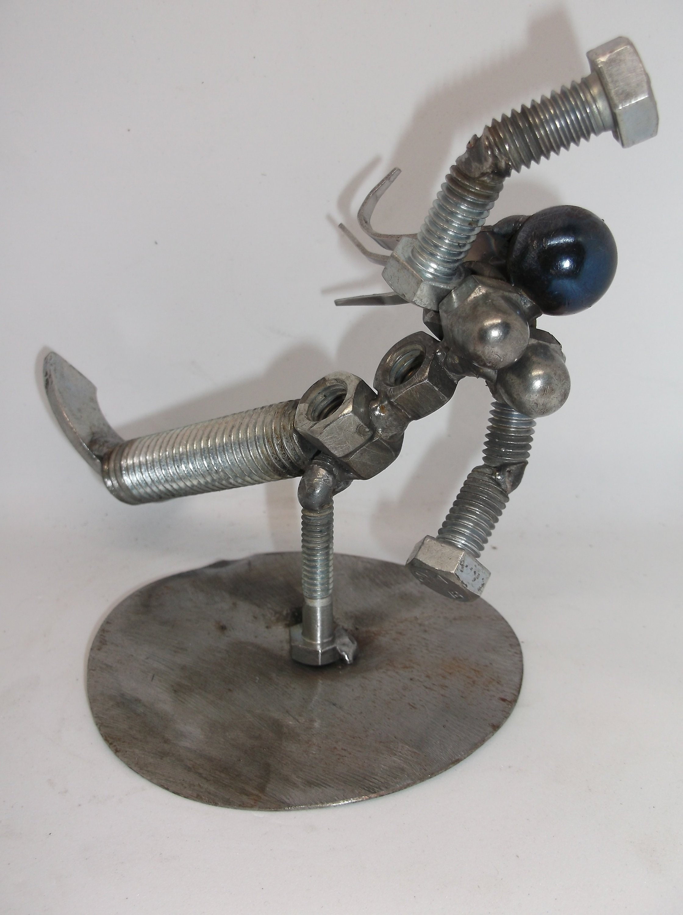 Mermaid, Metal Bolt Figurine, Recycled Art