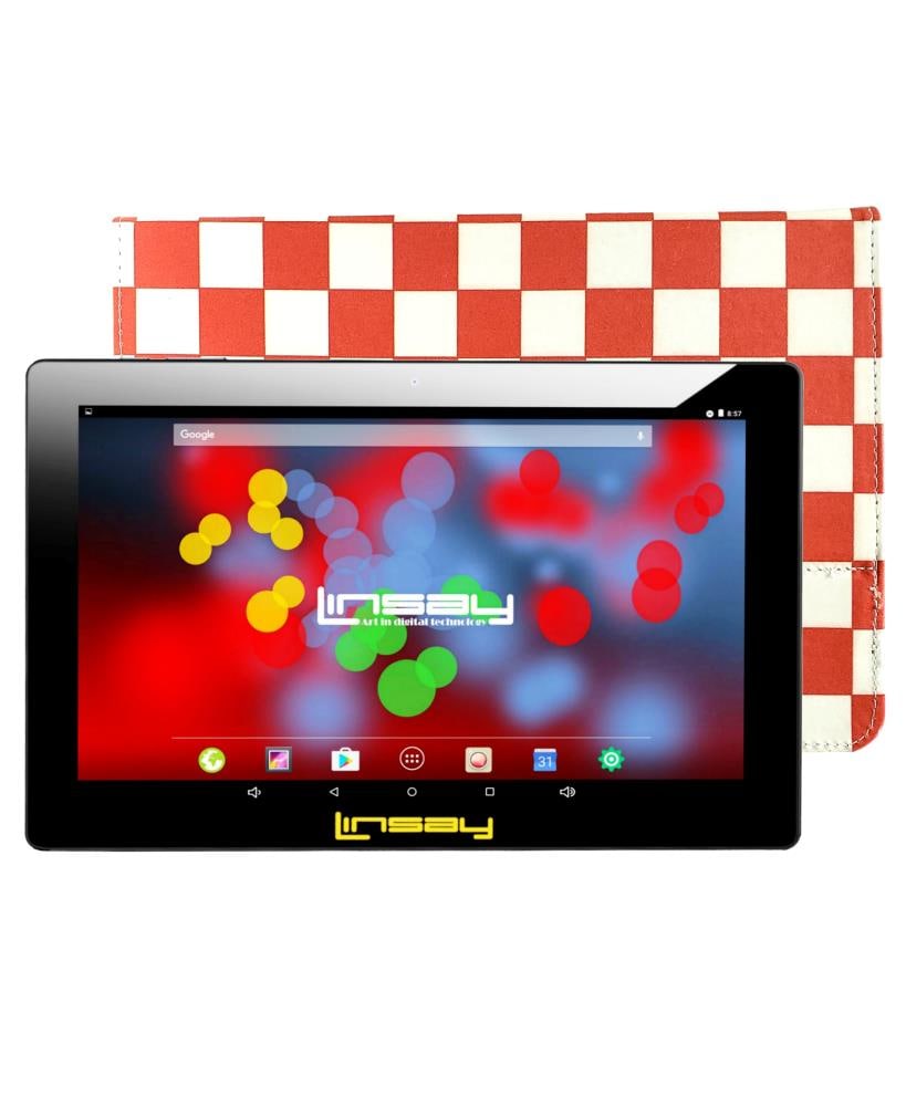 LINSAY 10.1-in Wi-Fi Only Android 10 Tablet with Accessories with Case Included | F10XIPSCRWS