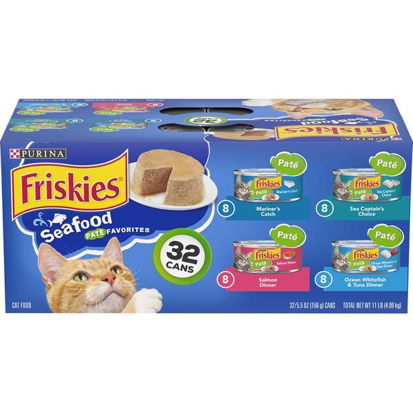 Friskies 32-Pack 5.5 oz Seafood Pate Favorites Variety Wet Cat Food