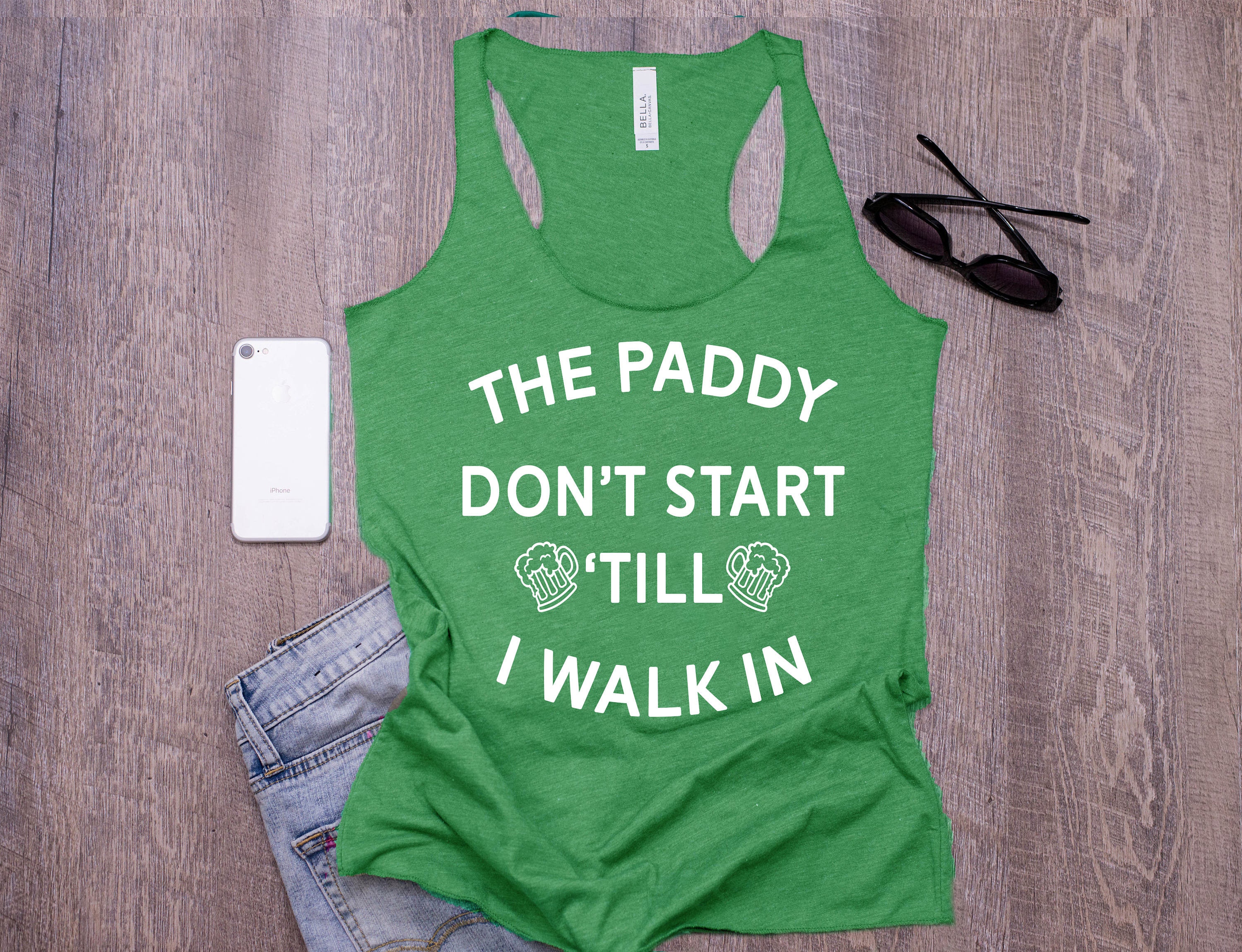 Lucky Tank Top, St Patricks Day Tank Women, Pattys Shirt, The Paddy Dont Start Till I Walk In
