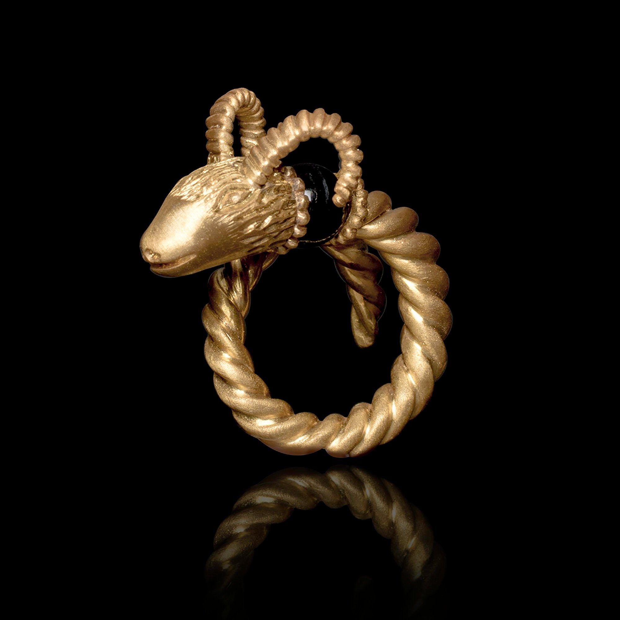 Aries, Ram, Goat Gold Ring, Goat Head Ring, Capricorn, Animal Jewelry, Ancient Greek Inspired, Dionysiac Traditions, Jewels