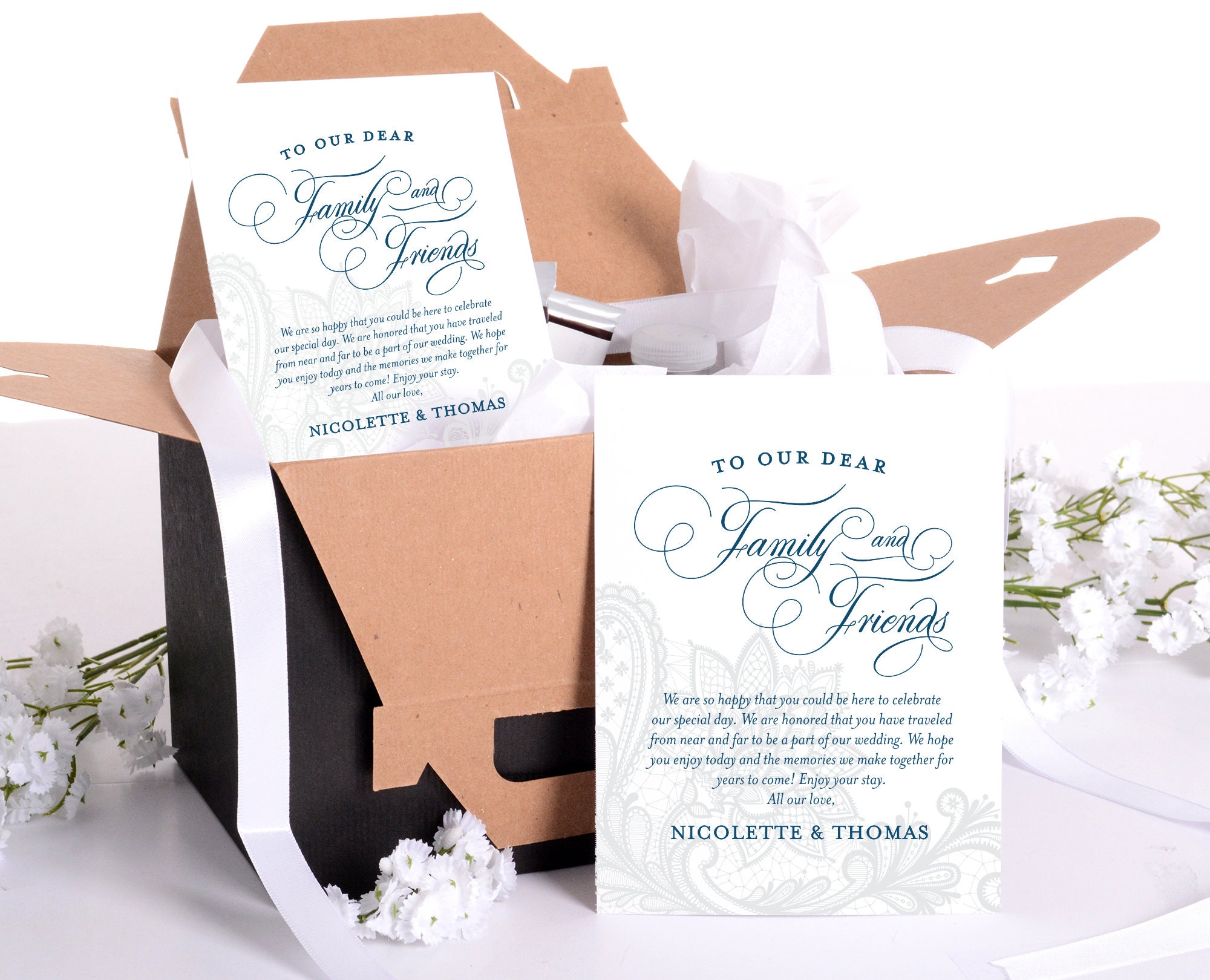 Wedding Welcome Notes, Formal Box Letters, To Our Wedding, Note Cards #wdiwc-317