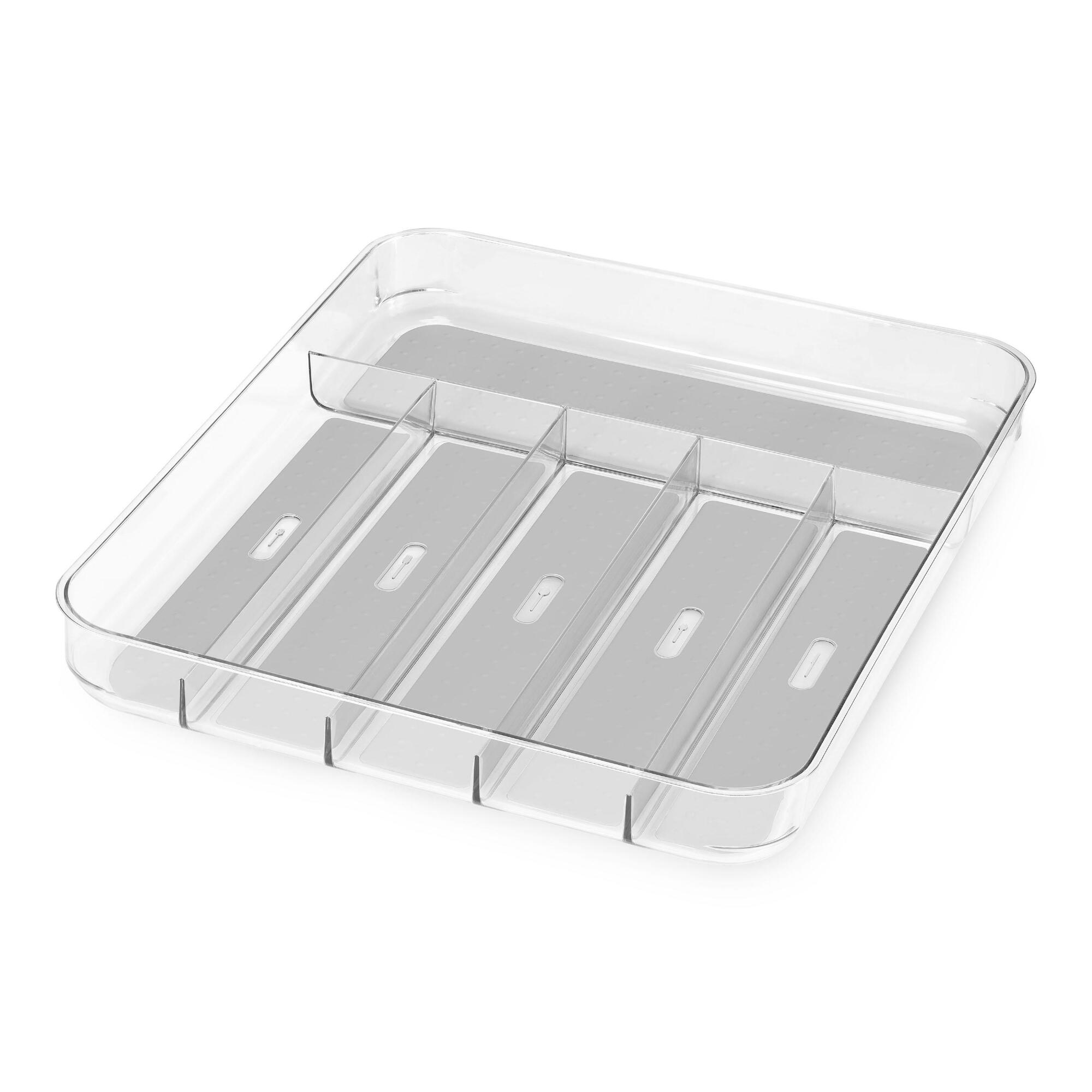 Large Madesmart Clear Soft Grip Silverware Tray by World Market
