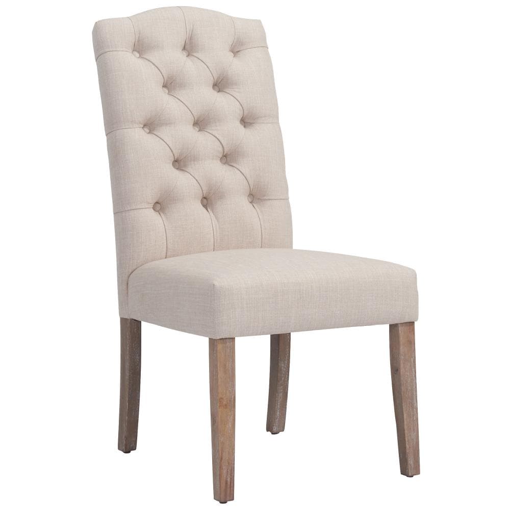 Worldwide Homefurnishings Set of 2 Polyester/Polyester Blend Upholstered Dining Side Chair (Wood Frame) in Brown | 202-157BG
