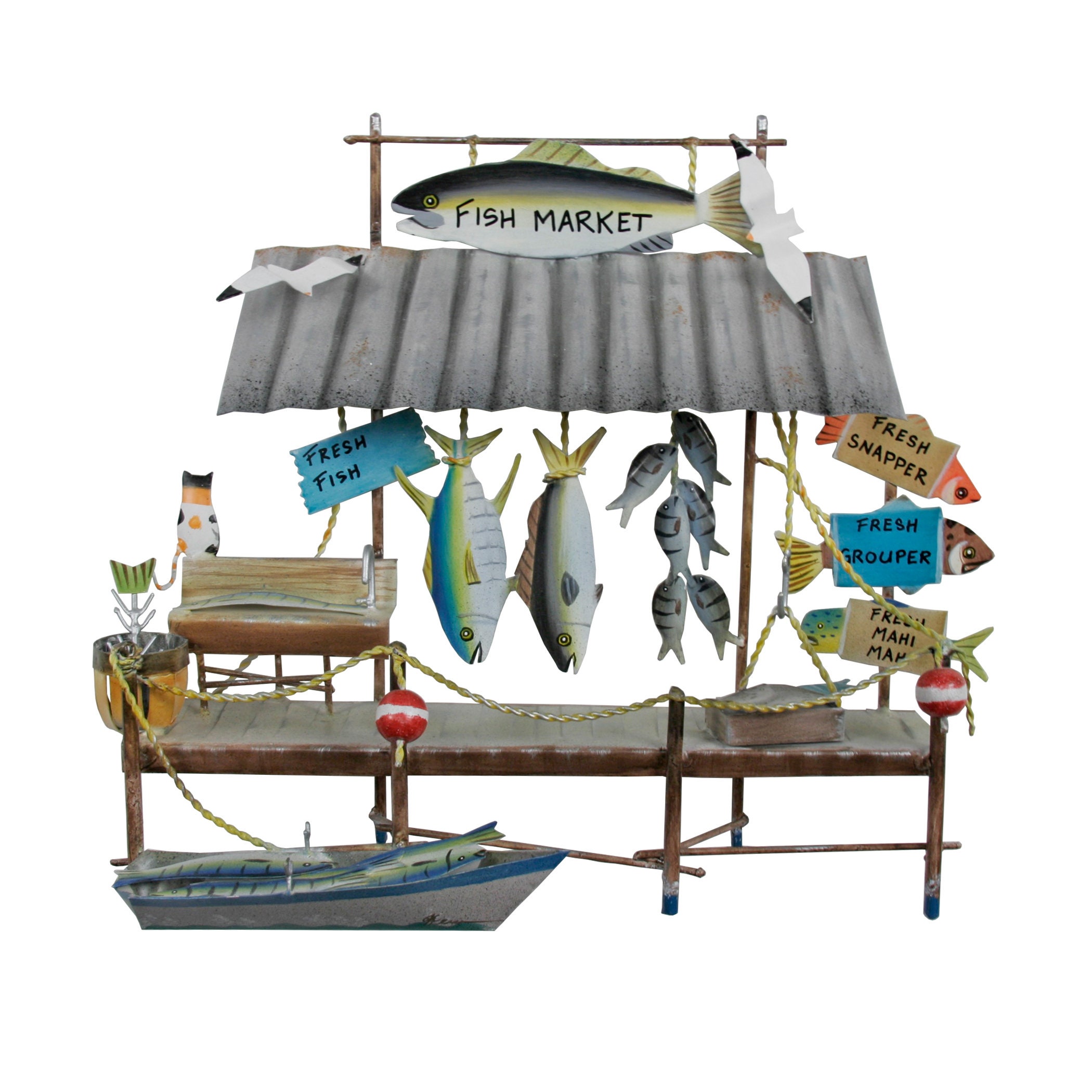 Fish Market Metal Wall Hanging - Ca717