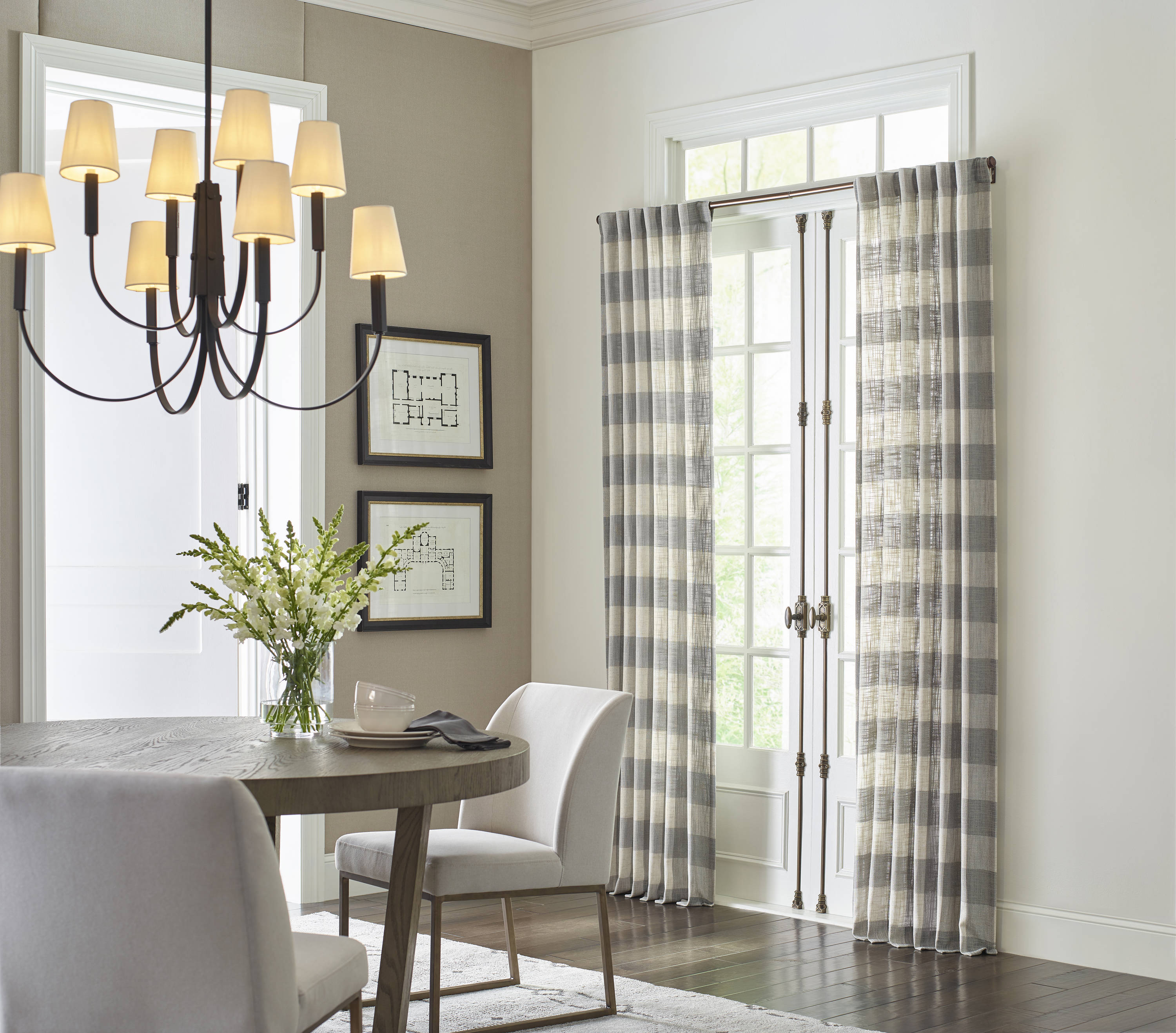 allen + roth 84-in Grey Polyester Blend Light Filtering Back Tab Single Curtain Panel in Gray | 3728123