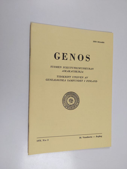 Osta Genos nro 1 1979 : Suomen sukututkimusseura netistä