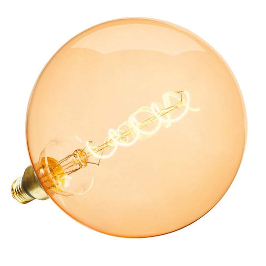 LED-globe-lamppu E27ToLEDVintageG200dim 5,5W kulta